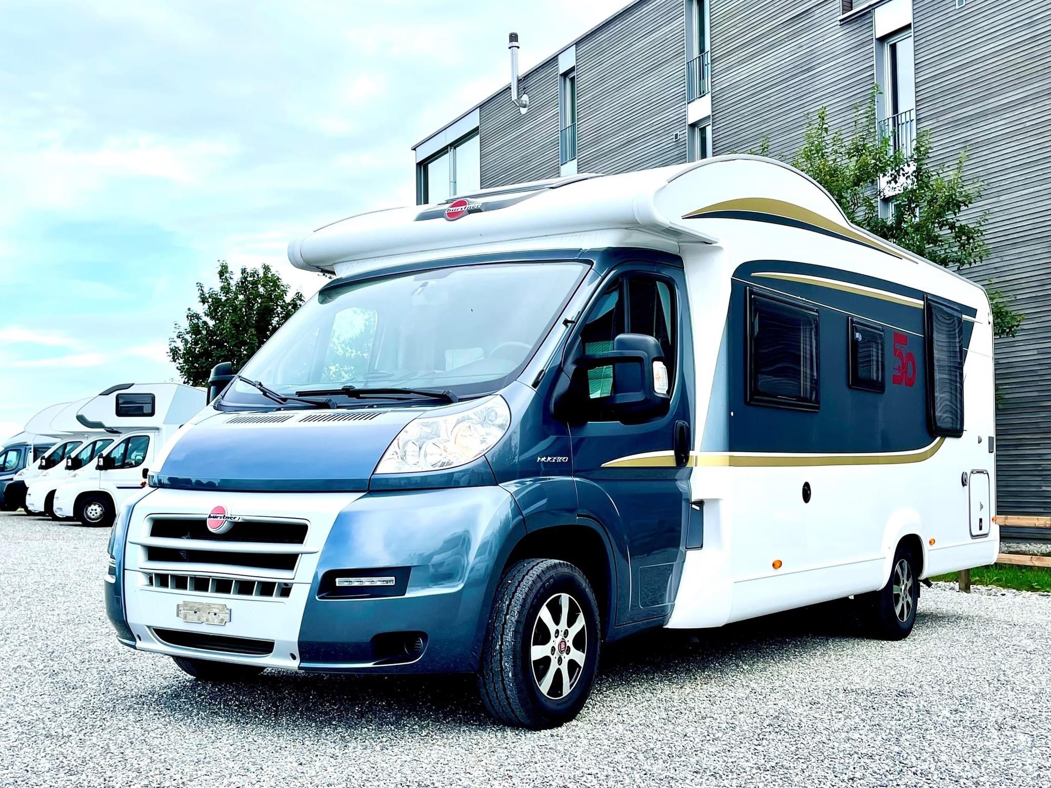 Camping-car FIAT Ducato 2.3JTD 130PS BÜRSTNER 55 ans ***LIT ÉLÉVATEUR*** (semi-intégré)